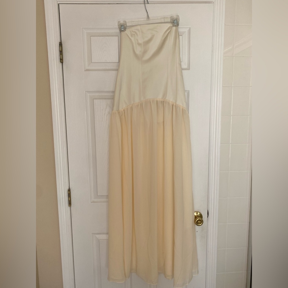 WeWoreWhat Strapless Cream Dress